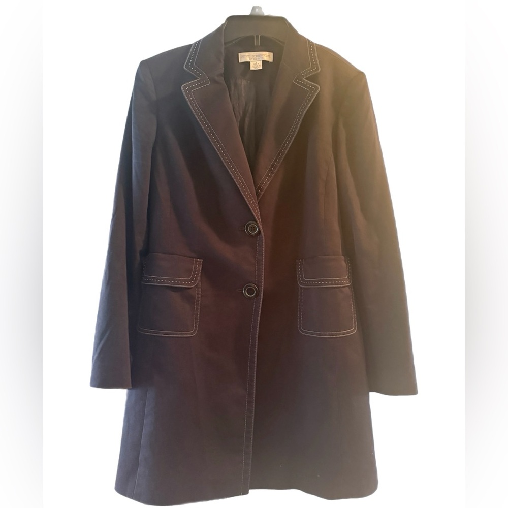 🔥Beautiful Black Long Blazer with Contrast Stiching🔥
